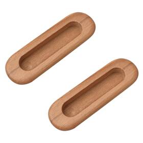 W-mf002656-us Morobor 2pcs Oval Wood Recessed Concealed Handle Embedded Design Sliding Door