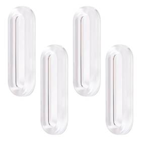 W-mor0125-us Morobor Clear Pu Self-adhesive Pulls 4 Pcs Recessed Finger Oval Sliding Door Handles