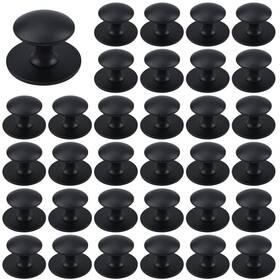W-mor0498-us Morobor 40pcs Self-stick Matte Black Cabinet Knobs For Kitchen And Drawers
