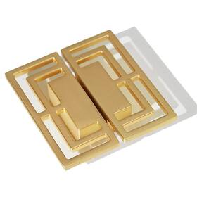 Hd01-02-6 Mou 6pcs Of Gold Brushed Drawer Handles Pulls Closet Tv Cabinet Stylish Golden