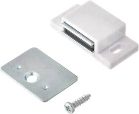 50631-r Mpj 744759030610 Shutter Hardware 15lb Single Magnetic Catch White/zinc Retail Pack