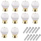 Msf090801cleargold Glass Clear Cabinet Knob Drawer Pull Handle Kitchen 601951373115