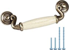 Mudujia 445008411428 4 Pack 1/2 Inch Drop Handle Ceramic Drawer Pull Antique Bronze Dresser For Ki