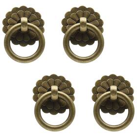Murtenze 772324669491 4 Pieces Bronze Antique Brass Ring Pulls Handle Vintage Style Knob