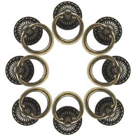 Murtenze 772324669729 12 Pieces Antique Bronze Drawer Ring Pulls Vintage Decorative Handles Singl