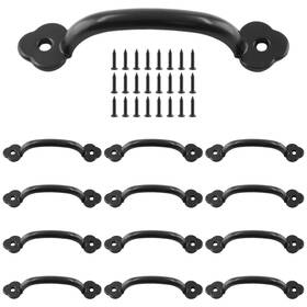 Qzd171 Murtenze 12 Pcs 4 Inch Door Handle Black Plum Blossom 12pcs