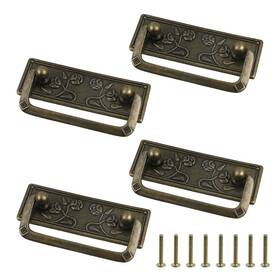 Amt00004903 My Mironey 4pcs Bail Drawer Pulls Hardware Zinc Alloy Cabinet Antique Bronze