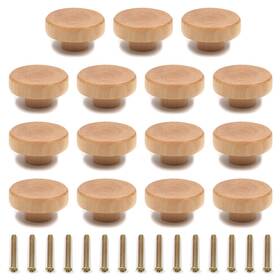 Amt04011536 My Mironey Round Wood Cabinet Knobs Pulls Handles 1.5 Inch Diameter Hardware Furn