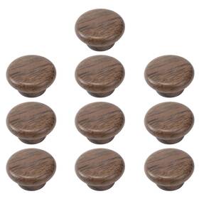 Amt05103624 My Mironey 1.57 Inch Round Wood Drawer Knobs Black Walnut Kitchen Cabinet Knob Solid Ha