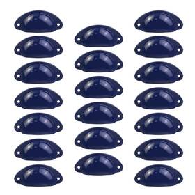 Amt06163729 My Mironey 20 Pack Blue Drawer Cup Pulls 2.52 Inch Hole Centers Antique Kitchen Handle