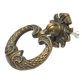 Amz-28-smy Mys 4 Pcs Bronze Drawer Ring Pulls Vintage Decorative Medium Size