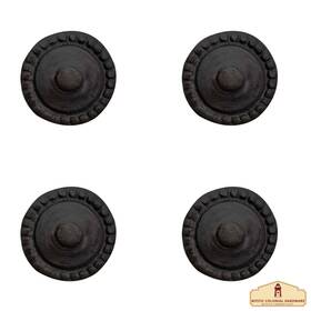 Mystic Colonial Hardware 753620064128 Cabinet Knob Pulls For Kitchen Drawer Handle Hand Forged Iron Set Of 4