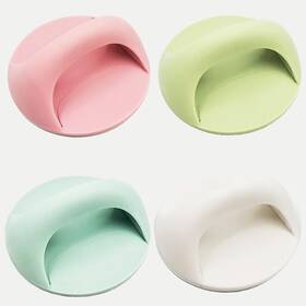 Nanaxagly 783078630620 4 Pcs Self-adhesive Round Plastic Handles Pink Blue Green White