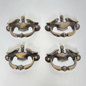 Fo-3741 National Nice 4 Vintage Lock Antique English Center Drawer Fixed Drop Pull