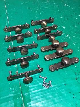 F1-3832-101 National Lock Vintage Drawer Pulls 4.25 Inch 3.5 Coc Antique Brass