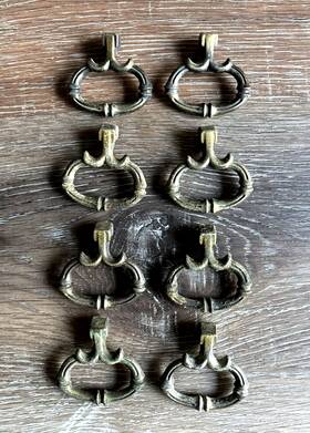 V95-gd National Lock 8 Vintage Drop Pulls Cabinet Drawer Desk Handles