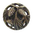 Nhk-138-ab Notting Hill Round Cabinet Pine Cone Cluster Antique Brass Nos