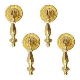 Xian2659 Nicerity 4pcs Antique Style Drawer Tear Drop Cabinet Decorative Pull Handle K