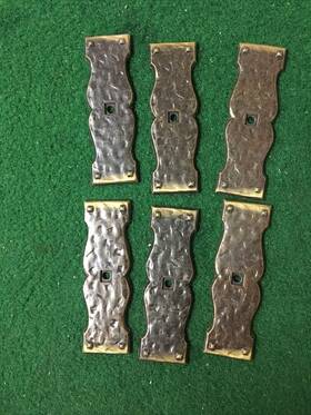 Bp3490-3 Nl Co Lot Of 6 - Cabinet Knob Back Plates 1969 Approx. 3 1/2 Inch X1