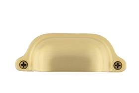 Nostalgic 640697617459 Warehouse Cup Pull Farm Medium In Satin Brass