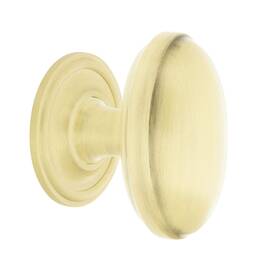 Nostalgic 640697694948 Warehouse Homestead Brass 1 3/4 Inch Cabinet Knob With Classic Rose In Satin
