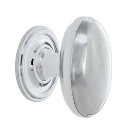 Nostalgic 640697695020 Warehouse 769502 Homestead Brass 1 3/4 Inch Knob With Classic Rose In Bright Chro