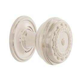 Nostalgic 640697695181 Warehouse Meadows Brass 1 3/8 Inch Cabinet Knob With Classic Rose In Polished Nickel