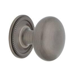 Nostalgic 640697695617 Warehouse New York Brass 1 3/8 Inch Cabinet Knob With Rope Rose In Antique Pewter
