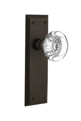 Passage-2.375 Nostalgic 712224 Warehouse Inch Oil Rubbed Bronze New York Plate With Round