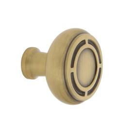 756144 Nostalgic Warehouse Mission Brass 1 3/8 Inch Cabinet Knob In Antique