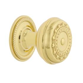769524 Nostalgic Warehouse Meadows 1 3/8 Inch Knob With Rope Rose In Unlacquered Brass Cabi