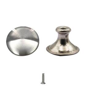 Nurcix 619793566244 20pcs Stainless Steel Small Handle Brushed Nickel Cabinet Knobs Round Kitchen