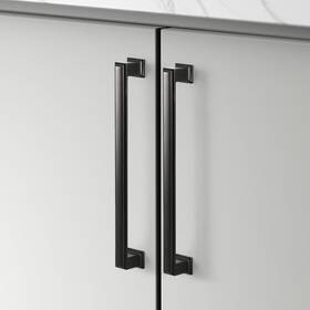 Octa 704780198314 10 Pack Matte Black Modern Square Cabinet Pulls 130mm Ctc 5.12 In Sapphire