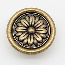 Oeaya 730718289588 10-pack Antique Brass Cabinet Pulls And Knob 1.65 Inch 42 Mm Diameter Vintage