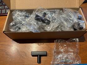 X0035l31df Oyx Hardware Box Of 24 Square Bar Cabinet/drawer Pull Black