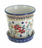 P045-dplc Manufaktura Blue Rose Polish Pottery Red Daisy Flower 680243833766
