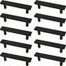 P40844k-fb-c Liberty Hardware Matte Black Simple Chamfered Pull Cabinet Handles And