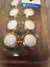 P709w Hickory Hardware Project Pack White Bright Brass Cabinet Knob 10