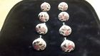 P725-gr Hickory Hardware White With Gold Rose Mushroom Knob Pulls English