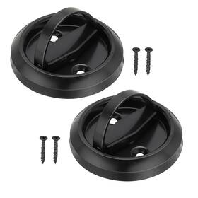 Pta240412tt001740 Patikil 2pcs Recessed Door Handles Round Flush Pulls Embedded Hidden Black