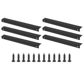 Pta240624tt001987 Patikil Mount Finger Edge Pull 6 Pack 250 Mm/ 9.84 Inch Aluminum Alloy Concealed
