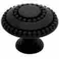 Pbf808y-fb-c Liberty New 1-3 8 In Flat Black Double Beaded Cabinet Knob 12-pack 022788796845