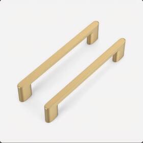 Peaha 427038801608 12 Pack 5-inch Gold Drawer Pulls- Square Brass Cabinet Handles Aluminum 7b