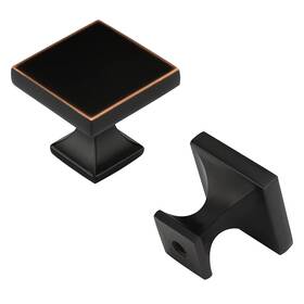 Ph6785orb Peaha 710328000636 15 Pack Oil Rubbed Bronze Cabinet Knobs Square Drawer Knob Hardware Ca