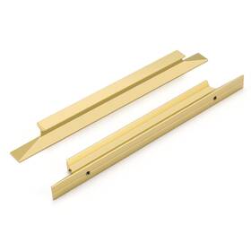 Ls7024bb128-10 Peaha #pack-ph 10 Pack Gold Edge Pulls For Cabinets 5 Inch Tab Handles Kitchen Brushed B