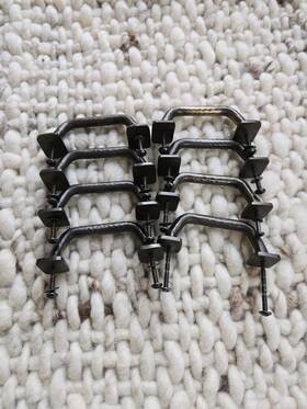 Pottery Barn 2005216 Ella Thin Drawer Pull 3 Inch Antique Bronze Finish -lot Of 8