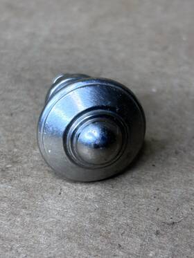 3418498 Pottery Barn Lot Of 8 Inch Nickel Vintage Knob Drawer Pull Nip And Open Box