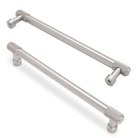 B0c4dv6889 Povefonk 10pk 7.5 Inch Satin Nickel Knurled Cabinet Drawer Pull Handles