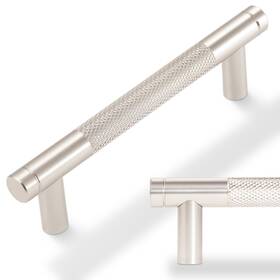 B0d1mstkfm Povefonk 10pk 3-3/4 Inch 96mm Brushed Satin Nickel Knurled Cabinet Handles