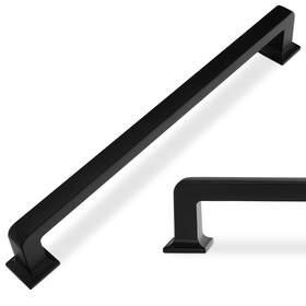 B0dct3n58x Povefonk 6pk 7.5in 192mm Matte Black Cabinet And Drawer Pulls Handles
